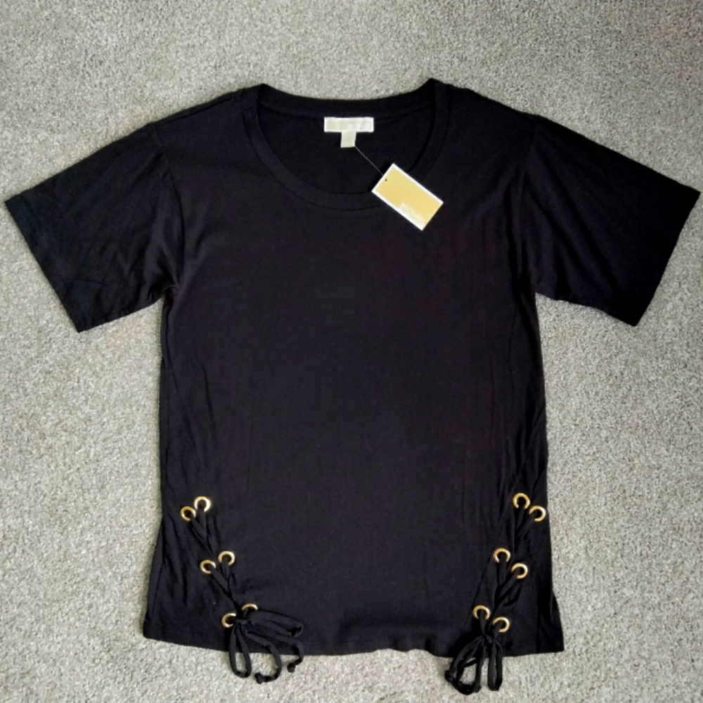 NWT Sz S Michael Kors Knit SS Top